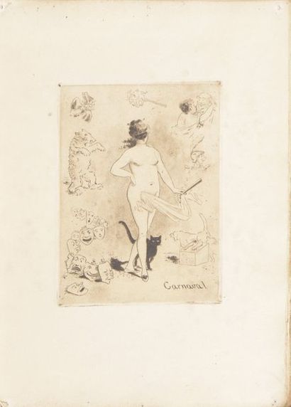null L. JOLY (19th century) Les Caprices Collection of six erotic etchings and aquatints...