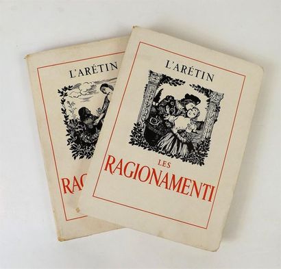 null ARETIN (L'). LES RAGIONAMENTI. Paris, la Nef d'Argent, 1944. 2 volumes in-8...