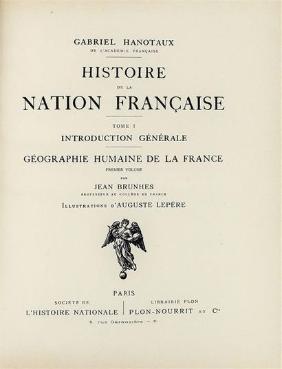 null HANOTAUX (Gabriel). HISTOIRE DE LA NATION FRANCAISE. Paris, Nourrit. 1920-1924....
