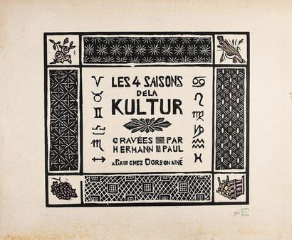 null HERMANN-PAUL. LES 4 SAISONS DE LA KULTUR. Paris, Dorbon Aîné, (1915). Album...
