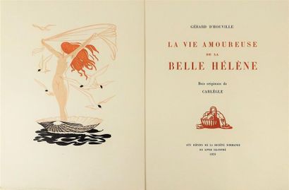 null HOUVILLE (Gérard d'). LA VIE AMOUREUSE DE LA BELLE HELENE. Évreux, Société normande...