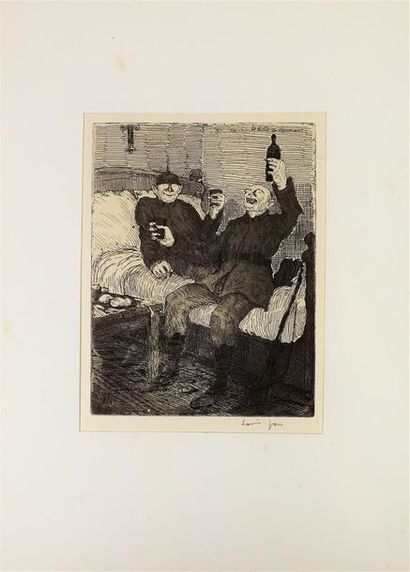 null JOU (Louis). SPOLIUM. [Paris, Le Prince, 1915]. In-folio, sous portefeuille...