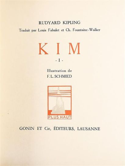 null KIPLING (R). KIM. Traduit par Louis Fabulet et Ch. Fountaine-Walker. Illustrations...
