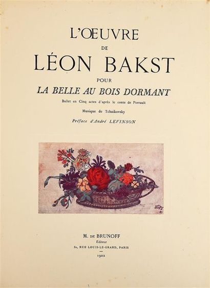 null [BAKST]. THE OPENING OF LEON BAKST FOR SLEEPING BEAUTY. Paris, Brunoff, 1922....