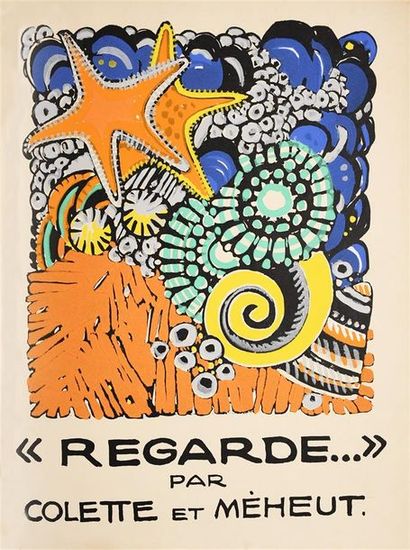 null (Méheut) - COLETTE. REGARDE. Paris. J. G. Deschamps, 1929. In-folio, cartonnage...