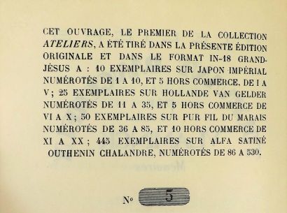 null VLAMINCK (Maurice de). TOURNANT DANGEREUX. Paris, Stock, 1929. In-12 broché,...
