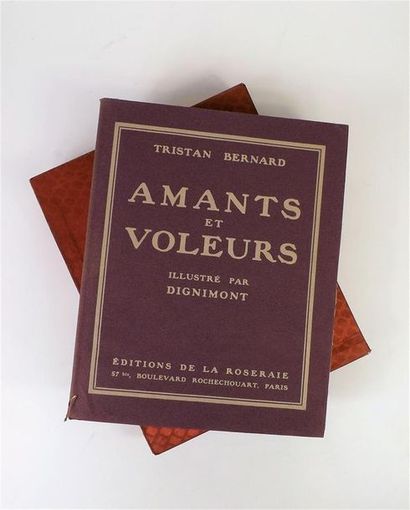 null BERNARD (Tristan). AMANTS ET VOLEURS. Paris, La Roseraie, 1927. In-4°, broché,...
