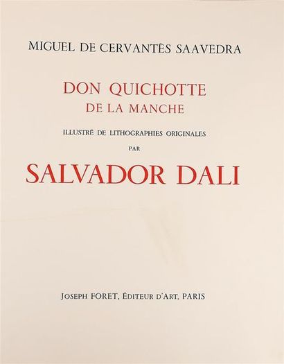 null CERVANTES. DON QUICHOTTE DE LA MANCHE. Lithographies originales de SALVADOR...