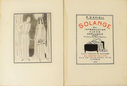 null ANIELL (P. d'). SOLANGE OR INTRODUCTION TO CONJUGAL LIFE. Paris, in the Cabinet...