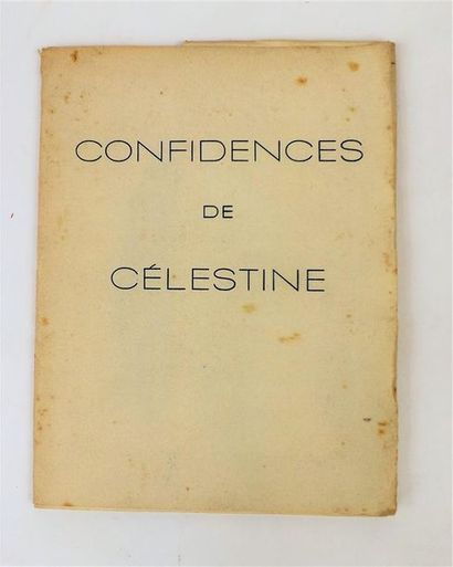 null EDELMANN (Charles). CONFIDENCES OF CELESTINE. No place, no name, no date. In-8,...