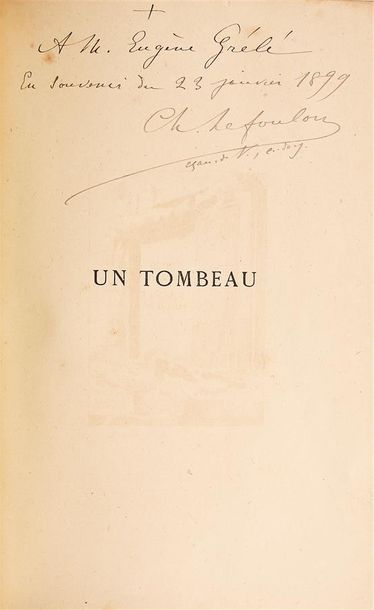 null BARBEY D'AUREVILLY (R.P.L.). UN TOMBEAU, poème inédit. Paris, Dumoulin, 1891....
