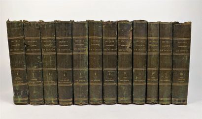 null BUFFON. OUVRES COMPLETES. Paris, Garnier (1855). 12 volumes in-8, demi basane...