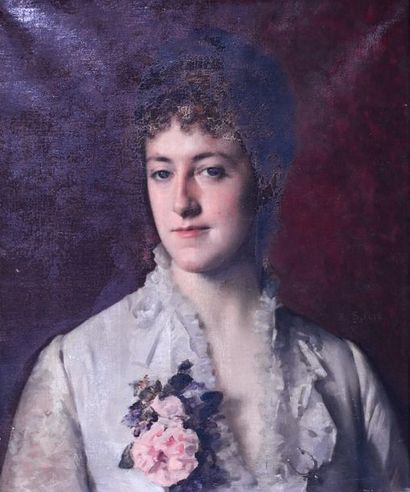 null Édouard Alexandre SAIN (1830-1910) Portrait de Madame Marie Anatole d'Heursel...