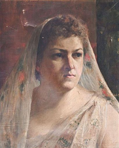 Tancrède BASTET (1858-1942) Portrait de femme...