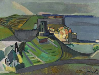 Antoine CHARTRES (1903-1968) Antoine CHARTRES (1903-1968) Vue de Collioure, 1948...