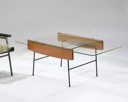 Attribué Jacques HITIER (1917-1999) Attribué Jacques HITIER (1917-1999) Table basse...