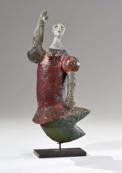 Roger CAPRON (1922-2007) Roger CAPRON (1922-2007) Woman with raised arm Sculpture...