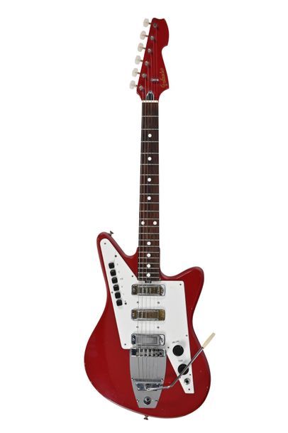 null Guitare GALANTI, Italie, 3 micros, Grand Prix 3V n°1000602, 1967 rouge avec...