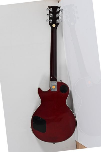  Guitare HONDO type Les Paul, 2 micros, Japon, bordeaux avec valise