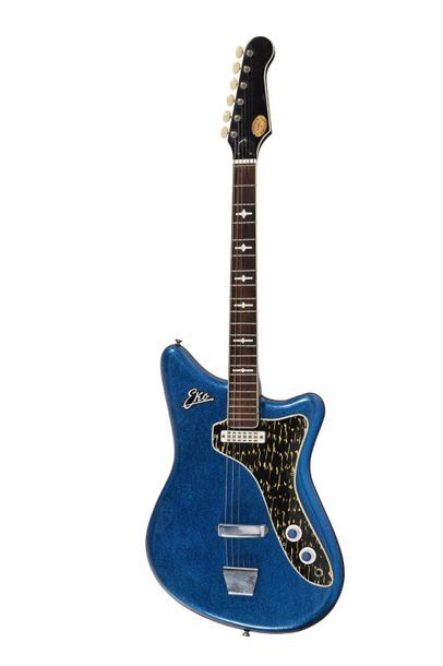 null Guitare EKO 500/V1, Italie, 1 micro, Sparkle Blue