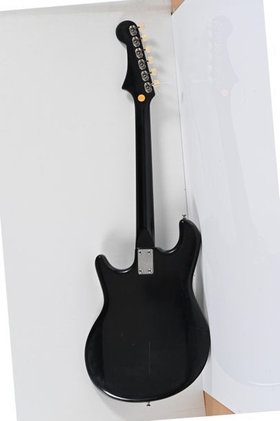 null Guitare ARISTON, Italie, modèle Rex Recanati, 4 micros, noire avec valise