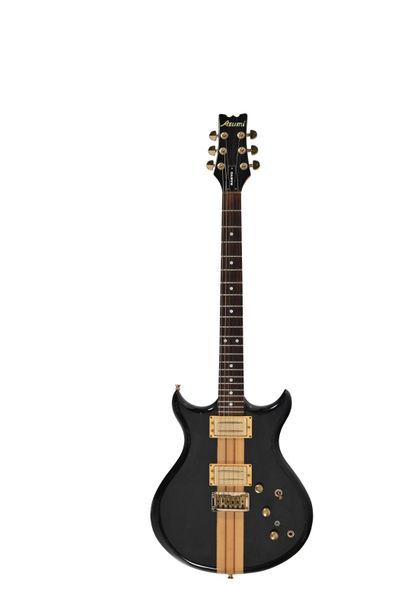 null Guitare AZUMI, modèle NANYO, Japon, 2 micros, manche traversant, frêne noir...
