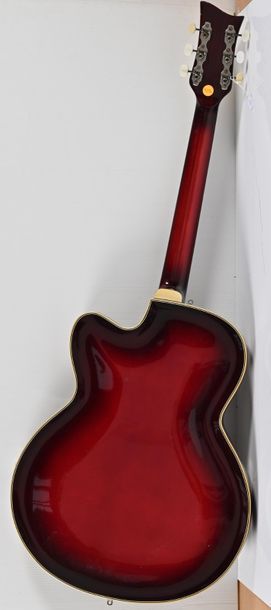 null Guitare SPEZIAL, Allemagne, demi-caisse, 2 micros, redburst avec housse