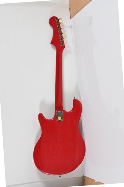 null Guitare EKO REX RECANATI, Italie, 4 micros, rouge avec housse, électroniques...