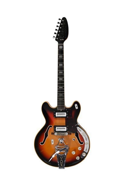 null Guitare VOX ultra sonic, 2 micros, n°406883, année 1967 , Sunburst avec val...