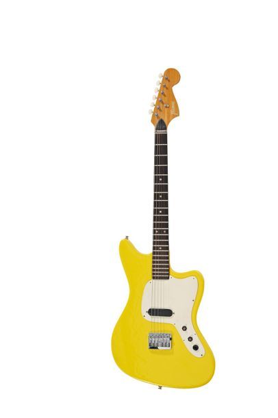  Guitare FRAMUS, Allemagne, 1 micro, repeinte jaune 