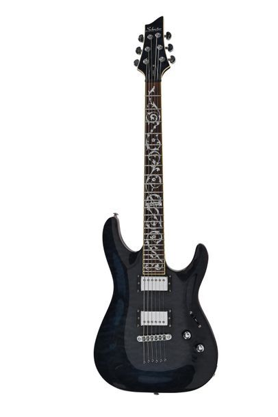 null Guitare SCHECTER C-1 classic, 2 micros, Korea, dark blue avec housse