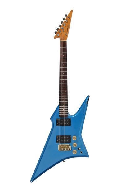 Guitare HOHNER, années 1980, 2 micros, bleue...