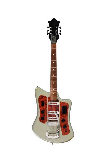 null Guitare FORMANTA Solo II 3 micros, Ukraine, années 1970, sparkle grey avec ...