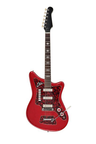 null Guitare EKO, modèle 500V3, Italie, 3 micros,n° 1434, Sparkle red