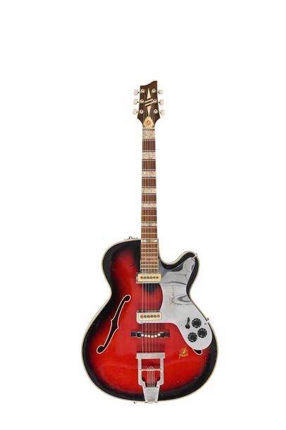 null Guitare FRAMUS, Allemagne, Jazz, demi-caisse, modèle Billy Lorento, années 1960,...