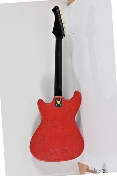  Guitare KLIRA, Allemagne, années 60, 2 micros, rouge