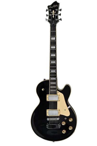  Guitare HAGSTROM, modèle Super Swede, 2 micros, n°0610182, années 1970, noire avec...