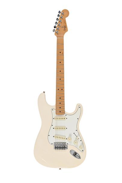 null Guitare SQUIER Fender, USA, année 1989, type Strat Olympic white