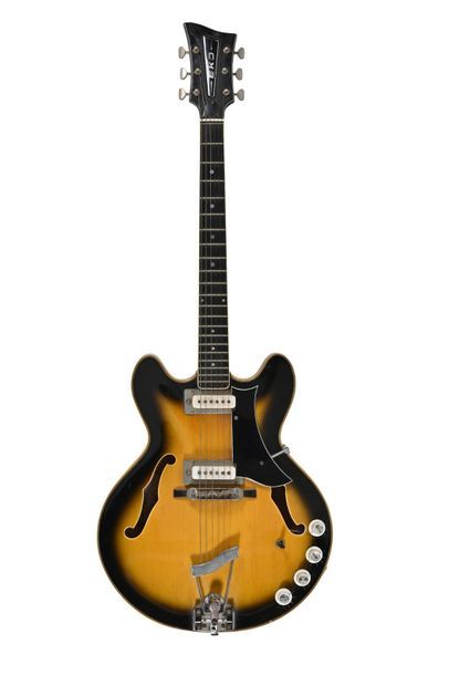 null Guitare EKO, Barracuda, Italie, années 1960, 2 micros, yellow burst