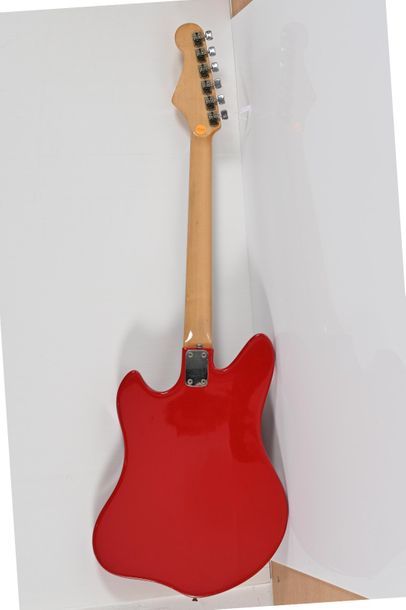 null Guitare WELSON, Italie, années 1970/80, 3 micros, rouge