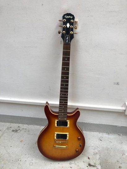 null Guitare EPIPHONE DEL REY, manche vissé, Solid body, deux micros, brownburst...