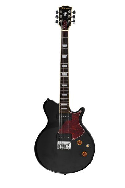 null Guitare HOHNER Blackwidow, 2 micros, noire avec valise