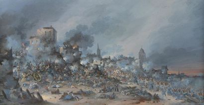 Eugène BAZIN (1799-1866) Deux scènes de la campagne de Russie.

Gouaches. H. 9,5...