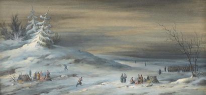 Eugène BAZIN (1799-1866) Deux scènes de la campagne de Russie.

Gouaches. H. 9,5...
