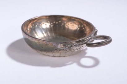 null WINE TASTE in silver decorated with gadroons, the snake handle chiselled, engraved:...