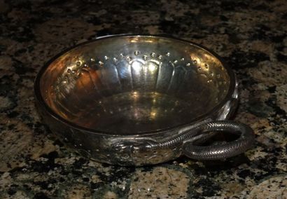 null WINE TASTE in silver decorated with gadroons, the snake handle chiselled, engraved:...