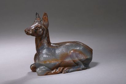 null Elongated BICHE in agate Germany, late 17th or early 18th century 
H. 12.5 cm...