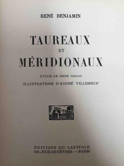 null BENJAMIN R. Taureaux et méridionaux.

Ed. du Capitole, Paris 1930. Broché in-8,185...