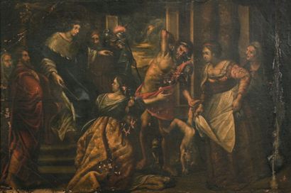École FRANÇAISE du XVIIe siècle, d'après RUBENS The Judgement of Solomon
Oil on canvas...
