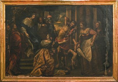 École FRANÇAISE du XVIIe siècle, d'après RUBENS The Judgement of Solomon
Oil on canvas...